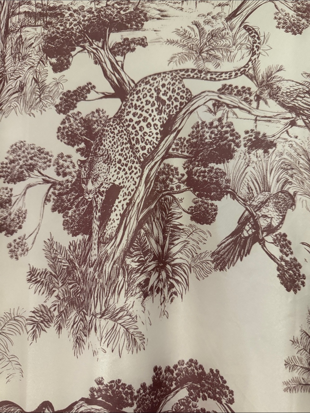 Southern Stitch Lightweight Printed Tunic Poncho in Brown and White - Picture 3 of 7